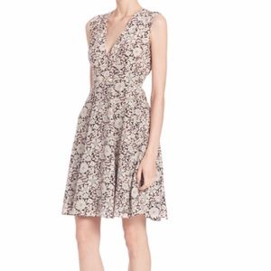 Rebecca Taylor Lindsay pink floral silk dress 🌸